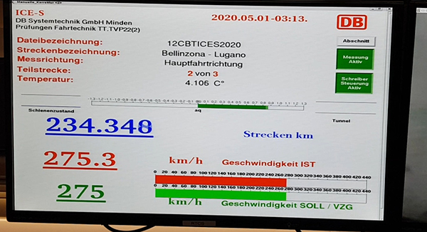 Testfahrt Ceneri Basistunnel am 01.05.2020